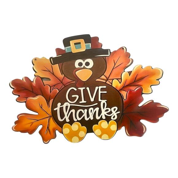 Thanksgiving Wreath Kit | Give Thanks Sign & Fall Wired Ribbons | DIY Fall Decor - Picture 2 of 5